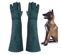 Cut Resistant Gloves - Leather | Animal Handling, Bite and Scratch Resistant | Multifunctional Padded Gloves for Cat and Dog Wax, Falcons, Reptiles