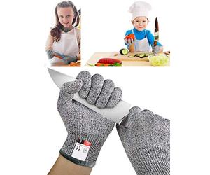 Cut Resistant Kitchen Gloves High Performance Level 5 Protection, Cut Resistant Protective Gloves for Safety, for Cooking, Cutting or Slicing, Food Grade, For Child, Kids, Boy, girl(XS 8-12 year olds)
