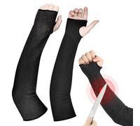 Cut Resistant Sleeves With Thumb Hole, Arm Protection Sleeves Level 5 Slash Resistant Safety Arm Protector, 18 Inch/45cm Long Gardening Guard Sleeves Prevent Scrapes for Thin Skin And Bruising -1 Pair