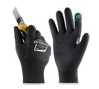 Cut Resistant Work Gloves, EN388 4X43F Level 6, Touchscreen, Sandy Nitrile Coated Firm Grip, Cut Proof Safety Gloves for Builders, Woodwork, Warehouse, Site, Construction(1 Pair, XXL/Size 11)