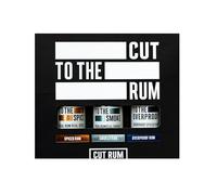 CUT RUM Miniature Trio Gift Set | 1 x 5cl Spiced, Smoked & Overproof | Gift Set |