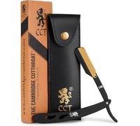 Cut Throat Razor for Men - Single Blade Razor Wet Shave - Black & Gold