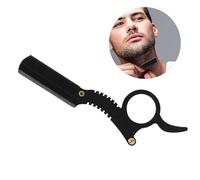 Cut Throat Razor, Vintage Straight Razor Single Blade Razor Professional Cutthroat Razors Men Barber Razors for Moustache & Beard Shaving Easy Replacement - Black