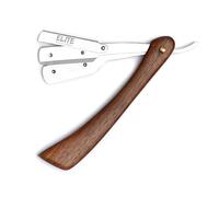 Cut Throat Razors Straight Edge Razor for Beard and Moustache Barber Cutthroat Razors Shavette Barber Tool Barber Accessories for Professional and Home Use Stainless Steel (Wood)