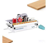 CUTANGELAR 1200W Portable Edge Bander, Automatic Tape Breaking Woodworking Edge Banding Machine Wood PVC Double Side Gluing Adjustable Speed Edge Bander 10-40mm Width for Straight & Arc Edges