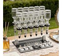 CUTANGELAR 200ml Perf-ume Filling Machine, With 12 Pump Heads And 12 Testing Cups, Manual Bar Per-fume Dispenser Kit, Can Be Freely Adjusted Via The Pump Heads, For Pe-rfume Store Studio Salon Bar