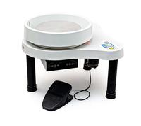 CUTANGELAR 200W Electric Ceramic Machine with Detachable Basin, Includes an LCD Screen for Real-time Speed Monitoring and Timer Functions. Making This Pottery Wheel Suitable for Ceramics(White)