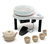 CUTANGELAR 200W Pottery Forming Machine with Tool Kit, Features A 32cm Turntable and Detachable Washable Basin. Electric Ceramic Wheel Supports Creative Clay Art for All Skill Levels.(White)