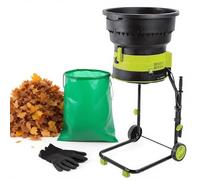CUTANGELAR 2500W Electric Leaf Mulcher , Bladeless Technology for Safe Shredding, 8000RPM High-Speed Garden Waste Reduction, Ideal for Compost, Flower Beds, and Yard Cleanup(40mxpowercord)