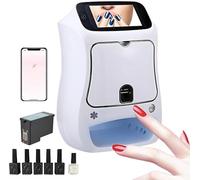 CUTANGELAR Automatic 3D Nail Printer,Portable Nail Printing Device with 5 Inch Display, 2400DPI Print Resolution, Fast 10 Second Nail Art Printing, Mobile App for Home and Salon(Nailartmachine)