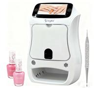 CUTANGELAR Automatic Smart 3D Art Nail Printer, Digital Mobile Nail Art Printer, Digital Nail Printer Manicure Salon Set,Mobile Nail Printing Machine Control Through Mobile App Machine(Cartridge only)