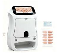 CUTANGELAR Automatic Smart 3D Art Nail Printer, Digital Mobile Nail Art Printer, with 5 Inch Touch Screen, 2400DPI HD, Wireless App Control, for Custom Nails at Home or in Salons(Nailartmachine)