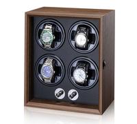 CUTANGELAR Automatic Watch Winder Mechanical Watch Display Box,Features 5 Programmable Rotation Modes and Soft Led Display Lighting. is A Perf-ect G-ift for Watch Enthusiasts.(B,4-Position)