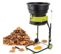 CUTANGELAR Compost Shredder Leaf Crusher, Bladeless Leaf Mulcher with Wheels, 2500W Electric Shredder for Yard Cleanup, 8000RPM, Adjustable Compost Texture, Ideal for Home Gardeners(10mxpowercord)