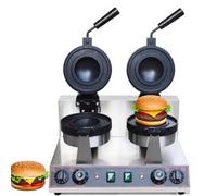 CUTANGELAR Dual Head Commercial Ice Cream Burger Maker, Electric Ufo Waffle Press With Adjustable Timer And Temperature Control, Non-Stick Coating, For Food Service Establishments(Double Head)