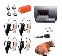 CUTANGELAR Durable Livestock Scale Kit,Commercial Animal,High Precision Indicator,5000kg Capacity C3 Accuracy Leveling Feet Animal Weighing System for Uneven Barn Floors Cattle Sheep