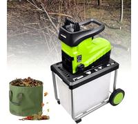 CUTANGELAR Electric Garden Shredder, 2800W Wood Chipper With 45mm Cutting Capacity, 60L Detachable Collection Bag, Reversible Steel Blades And Saf-ety Shut-Off, Perfect For Branches And Garden Debris.