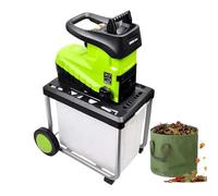 CUTANGELAR Electric Wood Chipper, 2800W Garden Shredder Featuring 45mm Branch Capacity, 60L Removable Collection Bag, Sa-fety Switch And Portable Design, Suitable For Garden Maintenance.