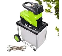 CUTANGELAR Electric Wood Shredder, 2800W Garden Chipper Featuring 45mm Cutting Diameter, 60L Removable Bag, Reversible Steel Blades And Saf-ety System, For Efficient Garden Work.