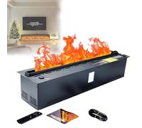 CUTANGELAR Energy Saving Steam Fireplace - 3D Atomized Flame LED, 7-Color Mood Lighting, Air Humidifier Function, 304 Stainless Steel Tank, No Fuel Needed(80cm)