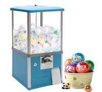 CUTANGELAR Gashapon Machine, Toy Vending Machine, Large Commercial Gashapon Machine, Coin-Operated Candy Machine, 360-Degree Rotating Candy Machine, Suitable For Amusement Parks(Blue)