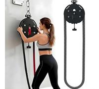 CUTANGELAR Gym Pull Rope Machine, Endless Rope Trainer With Pulley System, For Muscle Building And Endurance. This Compact Home Gym Equipment Is Excellent For Back Training, Arm Exercises.(Black)