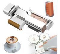 CUTANGELAR Handheld Edible Inkjet Printer, Compact Latte Art Machine With 1200mAh Battery, Can Quickly Print On Coffee, Chocolate And Solid Food Such As Rice, Fried Eggs(Food Printer+Red Ink)