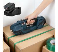 CUTANGELAR Handheld Electric Strapping Machine, Automatic Banding Tool With 4000mA Battery. Adjustable Tension 400-3200N For Textiles, And Pipes In Shipping And Logistics Operations.