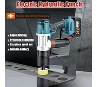 CUTANGELAR Hydraulic Punch Kit, Cordless Electric Puncher With Complete Die Set, Includes Six Molds From 16mm To 32mm For Versatile Hole Sizing. The 150mm Throat For Plumbers And Metal(With 6molds)
