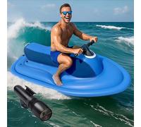CUTANGELAR Inflatable Foldable Motorboat, Electric Jet Ski With 500W Scooter And 10000mAh Battery. Perfect For Sea Diving And Swimming, Seated Floating Boat Provides S-afe, Stable Water Propulsion.