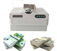 CUTANGELAR Intelligent Banknote Bundling Machine Currency Strapping Tool Currency Bundle Strapping Money Packer for Bank Automatic Small Cross Binding Machine Ideal for Bills, Receipts, Paper