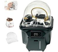 CUTANGELAR Japanese Head Spa, Portable Shampoo Basin with 60l/15.9gal Tank, Water Circulation System & 7-Color Led, Steam Fumigation, Thermostatic 30-60°C/86-140°F for Barbers, Mobile Salons(Black)