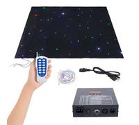 CUTANGELAR LED Stage Backdrop White And Blue Star Curtain Backdrop Light With DMX512 Controller Foldable Stage Drape Starry Sky Cloth Curtain For Wedding Party Club Show Decorati(Colorful,3x4m)