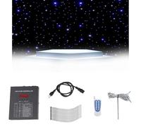 CUTANGELAR LED Star Light Curtain, Foldable DMX Control LED Stage Starry Sky Cloth Background LEDs Star Light Curtain Backdrop For Wedding Christmas Party Event Stage Show(White+Blue,3x4m)