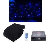 CUTANGELAR LED Star Lights Curtain, Stage Backdrops Starry Sky Cloth Background With DMX512 Control, White And Blue Foldable Stage Backdrop For Wedding Christmas Party Club(Colorful,3x4m)