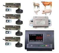 CUTANGELAR Livestock Scale Kit, 5000KG Electronic Animal Pallet Scale Load Cell Platform, High Precision LCD Backlight Display Weighting Indicator for Animal Cattle Goat Pigs Horse Sheep