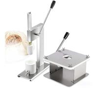 CUTANGELAR Manual Bun Making Machine, Heavy-Duty Stainless Steel Baozi Maker With 3 Interchangeable Molds, Creates Perfect 9-Fold Red Bean Buns Big Pork Buns, 500 Buns/Hour, Non-Slip Base(M)