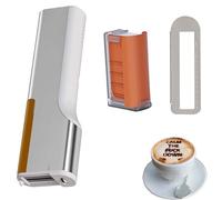 CUTANGELAR Professional Coffee Latte Art Printer And Handheld Food Decoration Device To Print Custom Logos And Text On Restaurant Plates And Paper Towels For Commercial Use(Food Printer+Brown Ink)