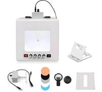 CUTANGELAR Professional Jewelry Photography Box Kit-Supports Hanging Or Placing-3000-5500K Electric Rotating,with 4pcs Light Fill Light|Adjustable Brightness,for Stunning Gemstone(TB20)