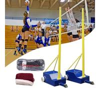 CUTANGELAR Soft Volleyball & Badminton Net Set. Easily Adjustable Across 4 Heights From 5.1ft To 6.89ft, Features Sturdy Steel Base For Indoor Outdoor Volleyball And Badminton Fun For All Ages.