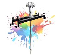 CUTANGELAR Tank Mixer Machine, Heavy Duty Pneumatic Agitator, 3 Cylinder 5 Cylinder Motor Options, 1000L Mixing Capacity, Stainless Steel Shaft and Blades, for Paint, Coating(Large 5Cylinder)