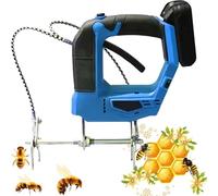 CUTANGELAR Upgraded Electric Bee Shaker with A-nti-Slip Grip - 2700RPM 4-Speed Adjustable Beekeeping Tool Includes Storage Case & Dual 2000mAh Batteries, for Farm Beekeepers(Blue)