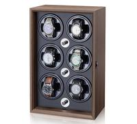 CUTANGELAR Watch Winder Gift for Husband, Combines Practical Watch Maintenance, Led Lighting, and Multiple Rotation Settin-gs, It is Perfect for Birthdays, Father’S Day, Or Christmas.(A,6-Position)
