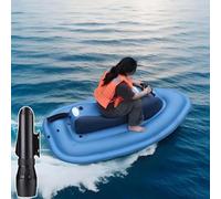 CUTANGELAR Water Propulsion Jet Ski, Upgraded Dual-fin Inflatable Boat With 10-speed Control. Reaching 10km/h Max Speed, 2-person Electric Motorboat Features Foldable Design For Easy Transport.