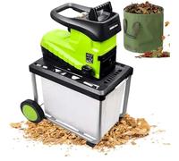 CUTANGELAR Wood Chipper Shredder, 2800W Electric Mulcher With 45mm Max Cutting Diameter, 60L Detachable Collection Box, Reversible Blades And Overload Protection, Ideal For Yard Waste.
