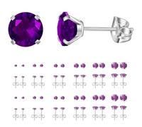 Cutapick 12 Pairs Stud Earrings Set, Hypoallergenic Surgical Stainless Steel 316L Earring for Women Men, Small Earring Studs Pack with Cubic Zirconia, 3, 4, 5, 6, 7, 8 mm, 316L, Cubic Zirconia