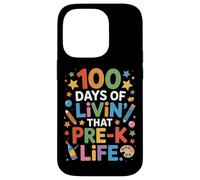 Cute 100 Days Of Livin That Pre K Life Teaching Squad Case for iPhone 14 Pro