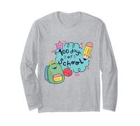 Cute 100 Days of School Celebration Kids Back to School Long Sleeve T-Shirt