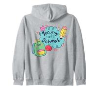 Cute 100 Days of School Celebration Kids Back to School Zip Hoodie