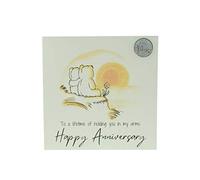 Cute 11 Year Anniversary Card, Sunset Bears - Free Metal 11th Anniversary Love Token Gift (gc-annisunset11)